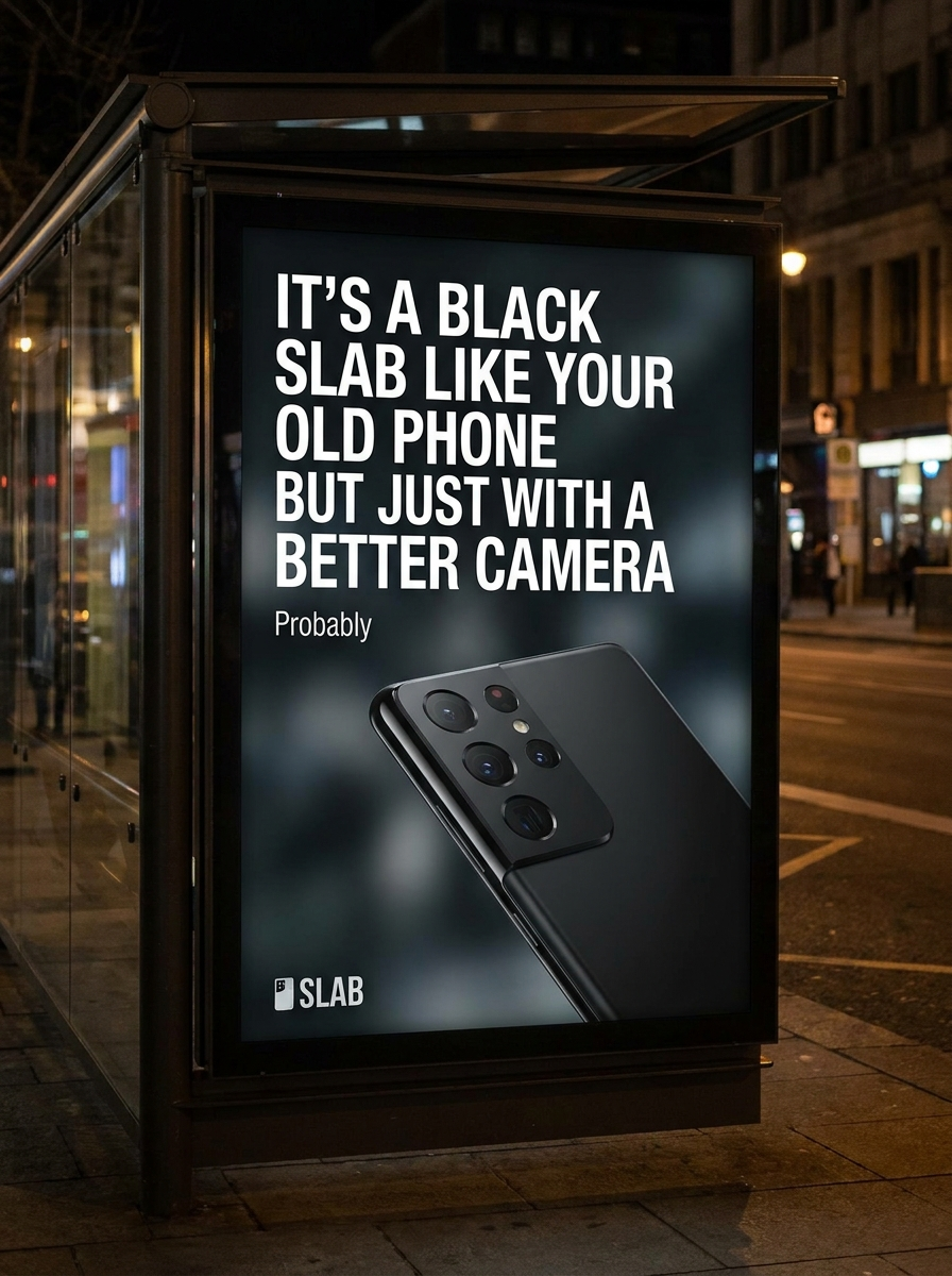 Black slab phone